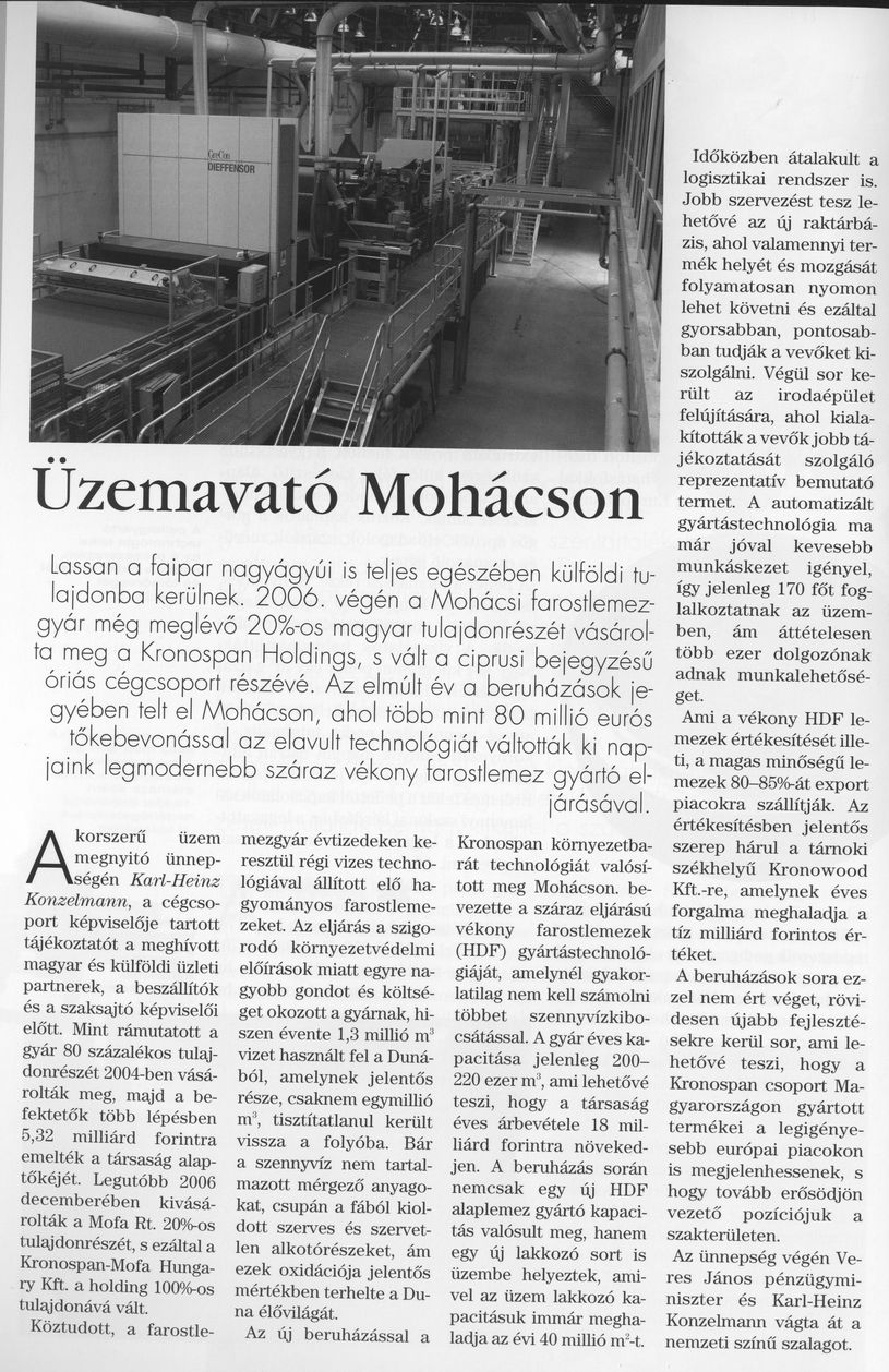 Üzemavató Mohácson